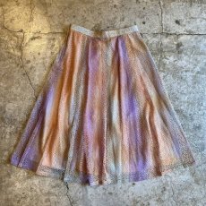 画像2: GRADATION COLOR MESH DESIGN FIXED SLIT SKIRT / W28 (2)