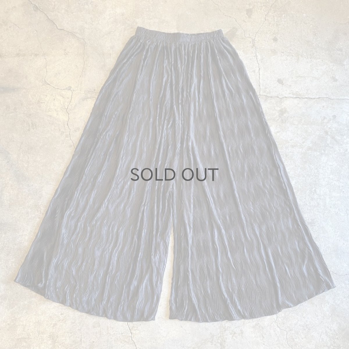 画像1: WAVE PLEATED DESIGN WIDE PANTS / W27~W33 (1)