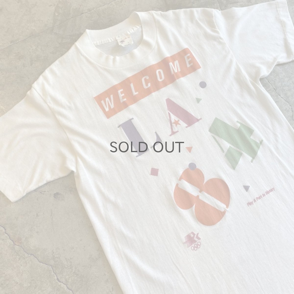 画像3: 80's LOS ANGELES OLYMPIC PRINTED S/S TEE / Ladies L / MADE IN USA (3)