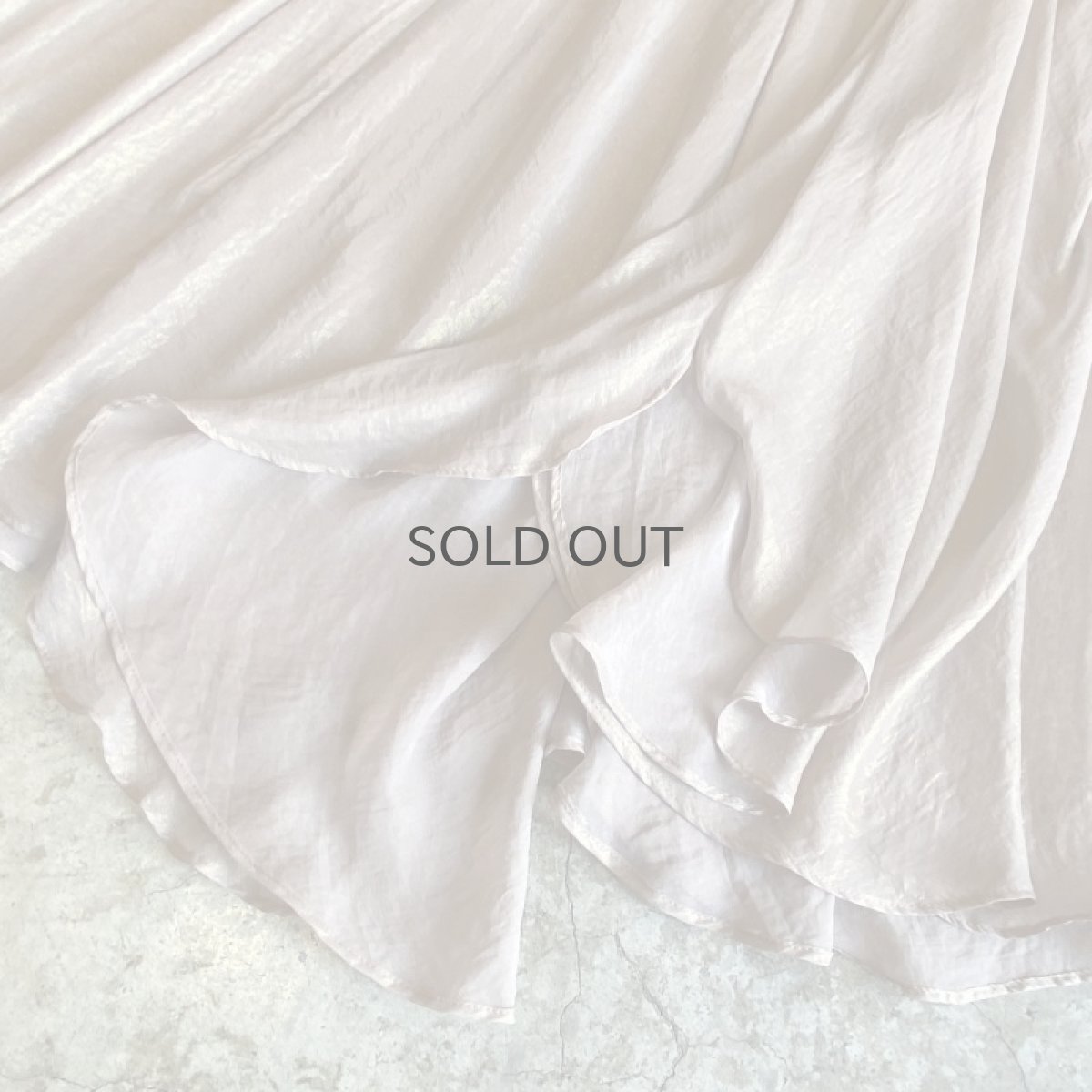 画像9: COLOR LUSTER ASYMMETRY DESIGN FLARE SHEER SKIRT / W23~W27 (9)