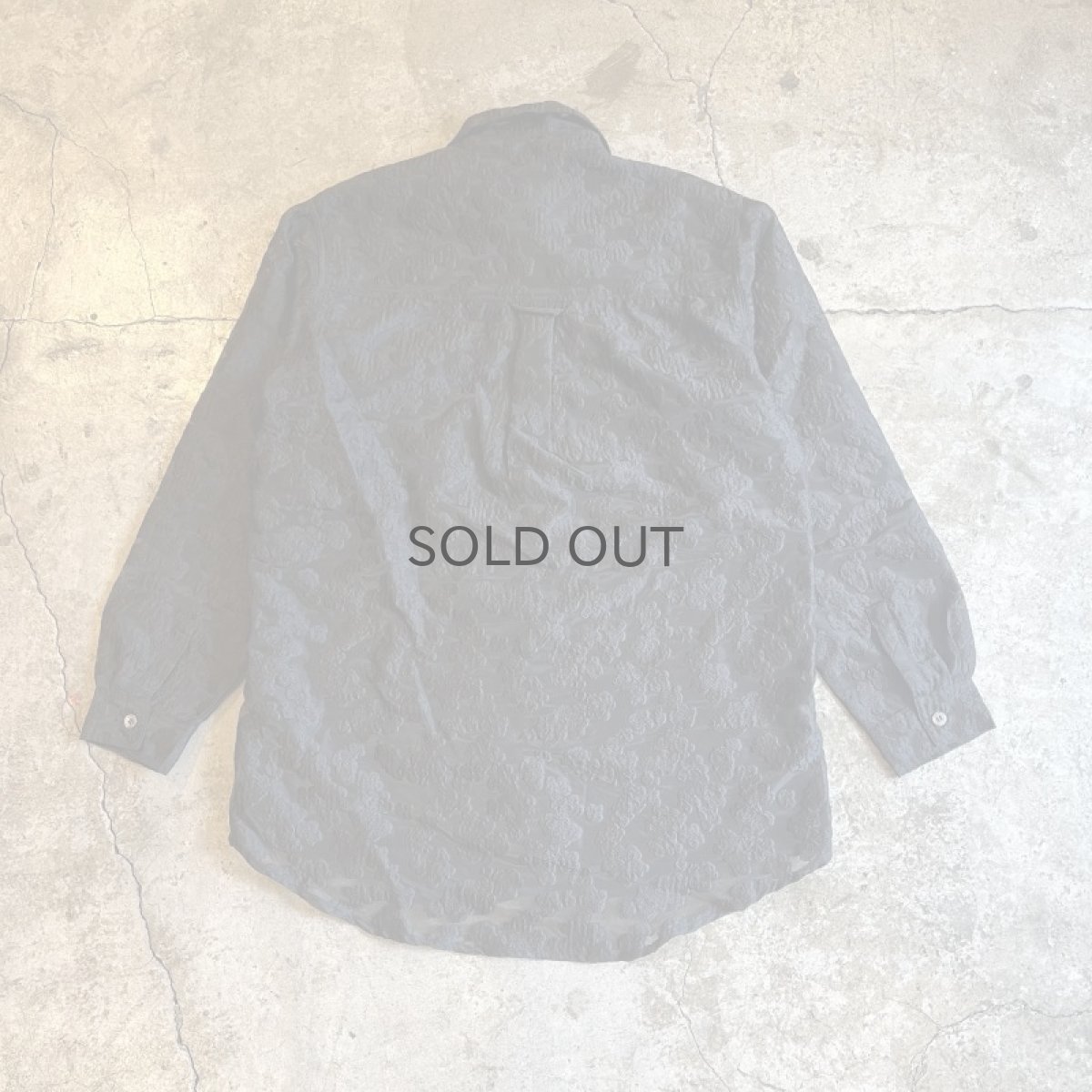 画像2: ALL OVER EMBOSS DESIGN OVER SHEER L/S SHIRT / Ladies M (2)