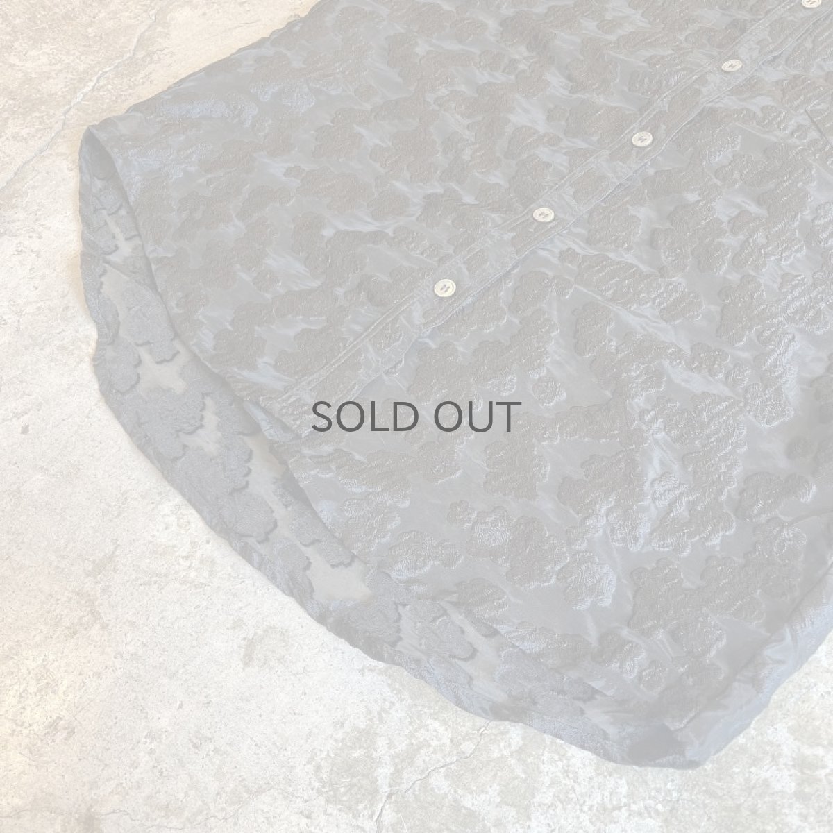 画像4: ALL OVER EMBOSS DESIGN OVER SHEER L/S SHIRT / Ladies M (4)