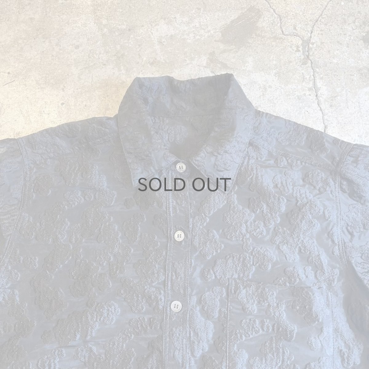 画像8: ALL OVER EMBOSS DESIGN OVER SHEER L/S SHIRT / Ladies M (8)