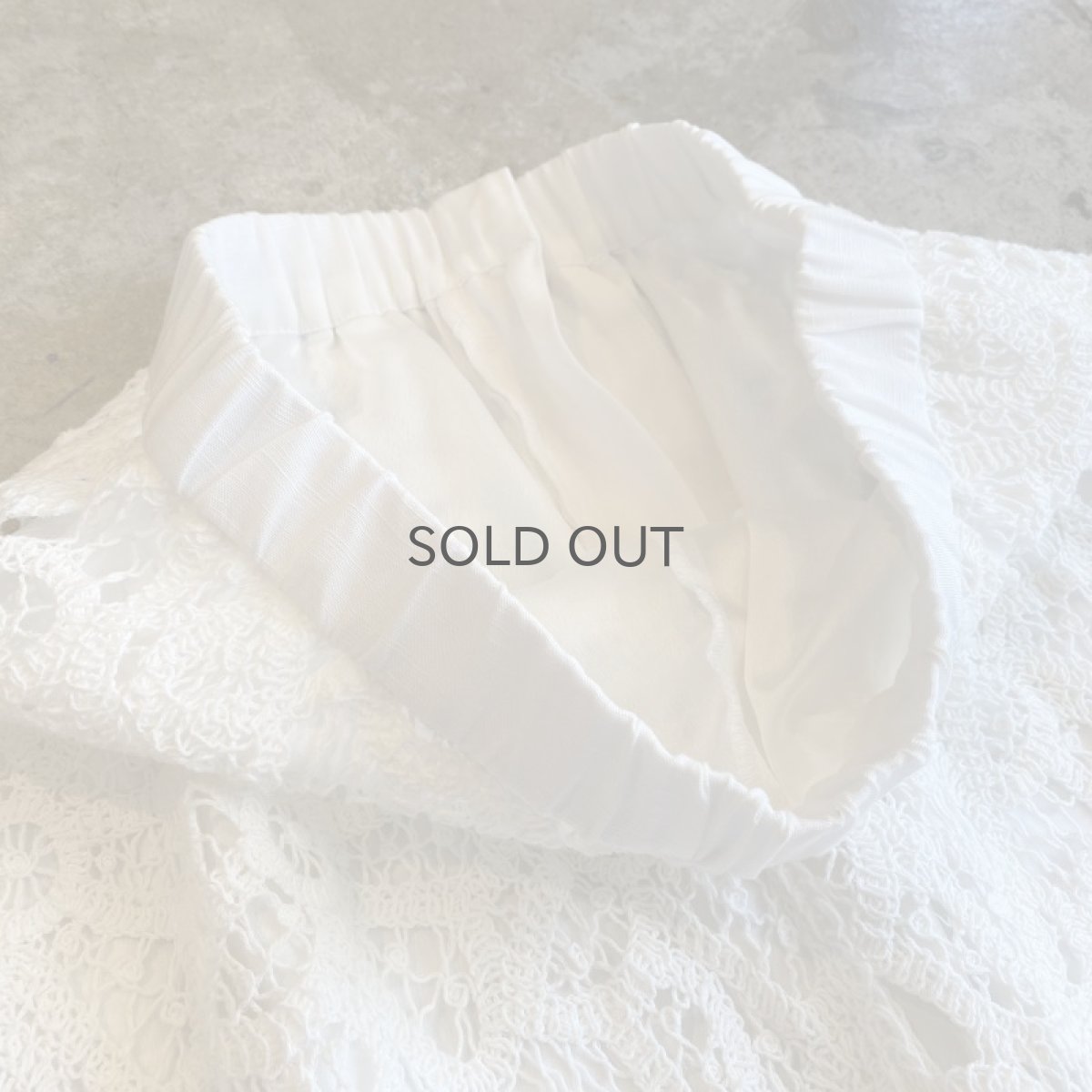 画像10: WHITE COLOR CROCHET LACE DESIGN LONG SKIRT / W25~W30 (10)