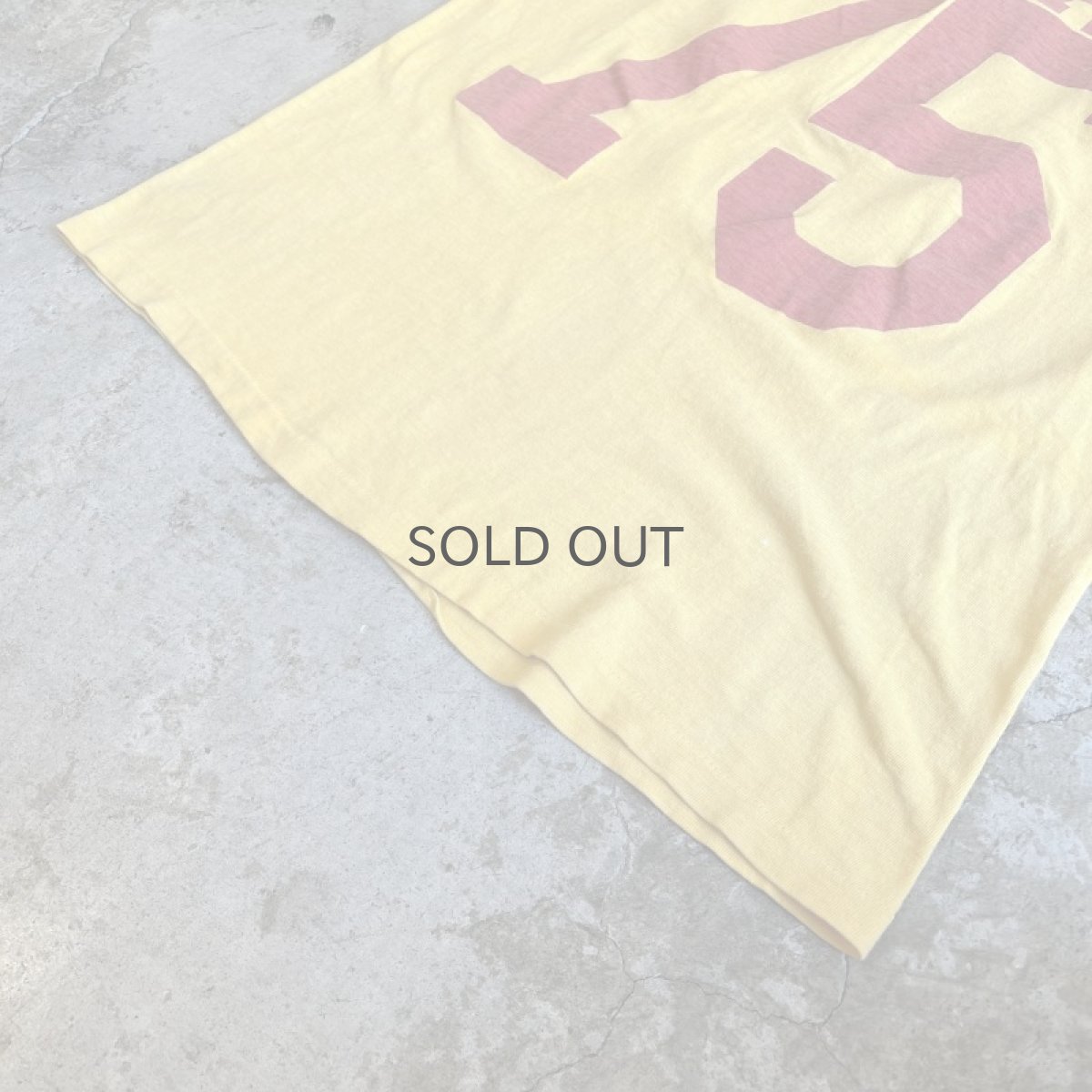 画像4: 70's BOTH SIDES NUMBERING PRINTED DESIGN COLOR S/S TEE / Ladies M(38~40) (4)