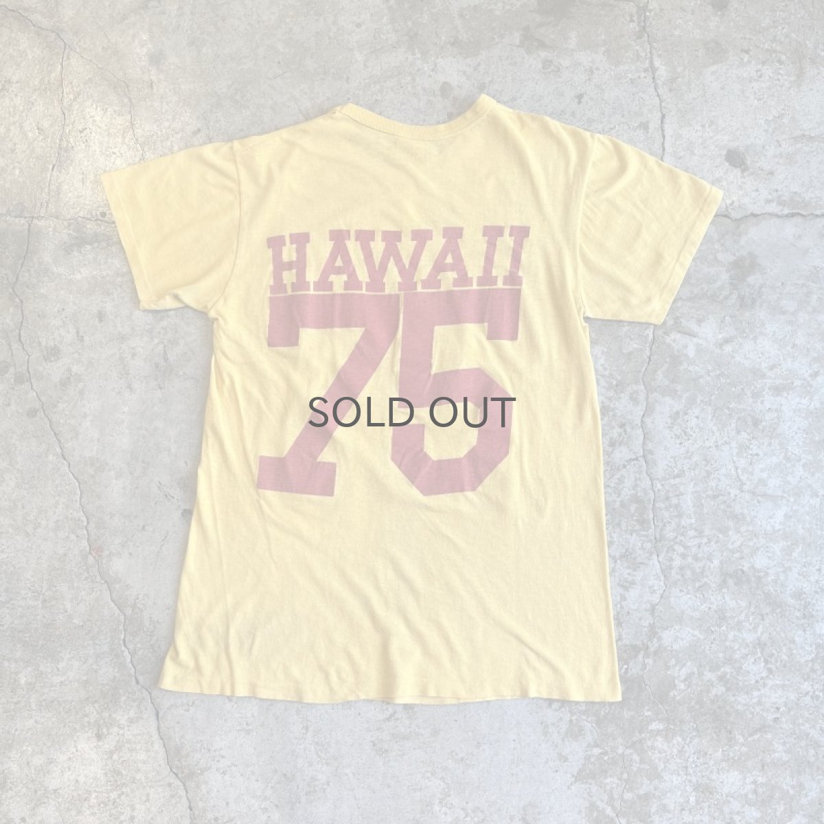 画像2: 70's BOTH SIDES NUMBERING PRINTED DESIGN COLOR S/S TEE / Ladies M(38~40) (2)