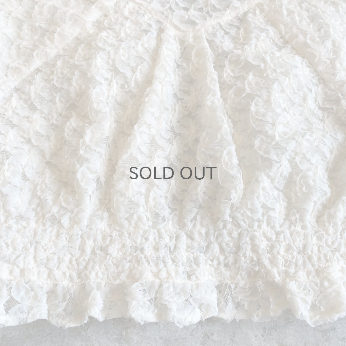 画像10: TULLE SHEER DESIGN FRILL S/S BOLERO / Ladies M (10)