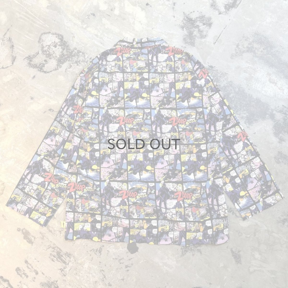 画像2: AMERICAN COMICS PATTERN L/S SHIRT / Mens L (2)