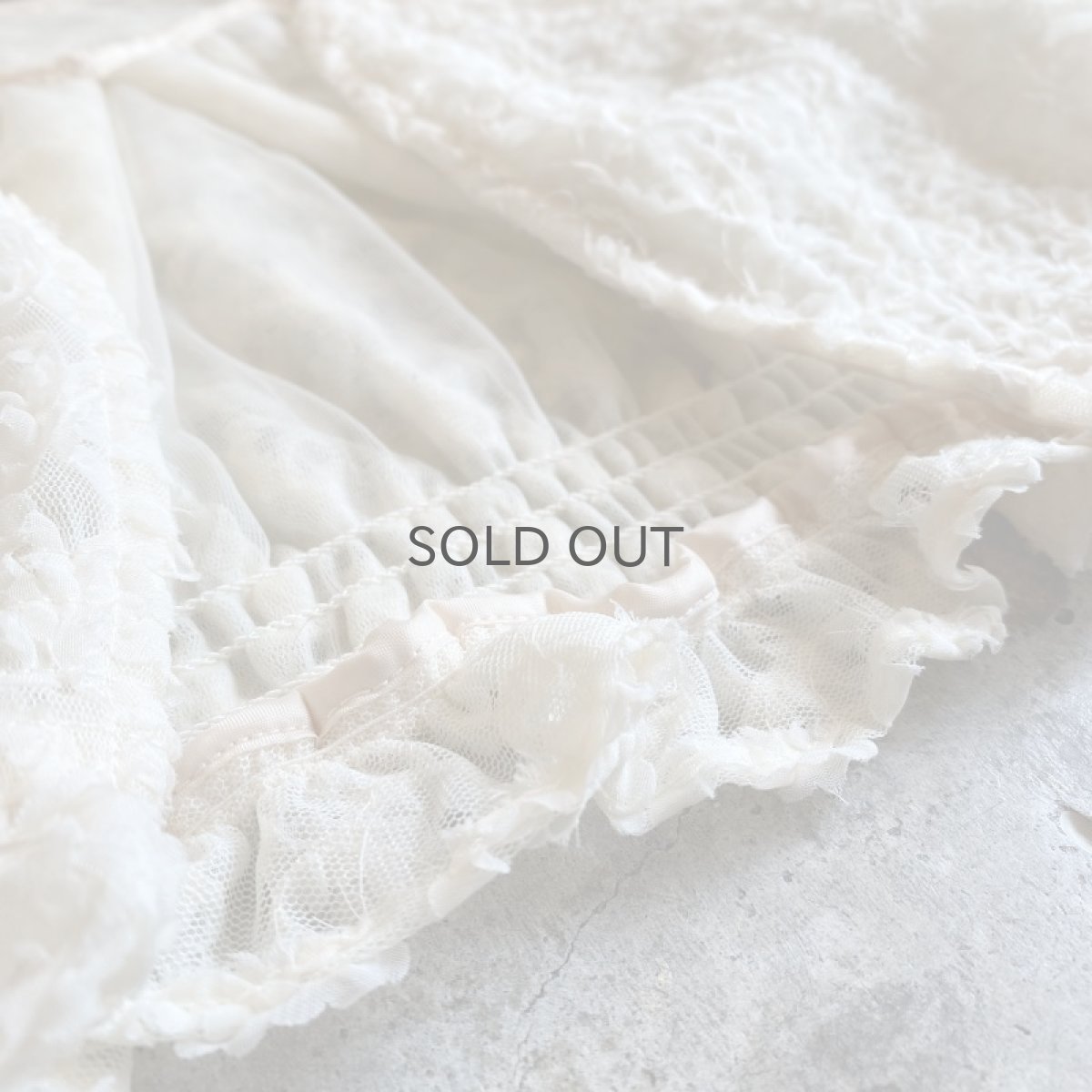 画像13: TULLE SHEER DESIGN FRILL S/S BOLERO / Ladies M (13)