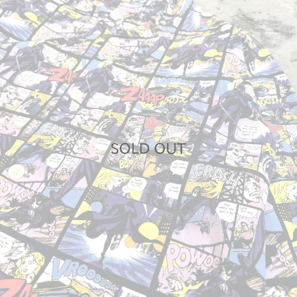 画像4: AMERICAN COMICS PATTERN L/S SHIRT / Mens L (4)