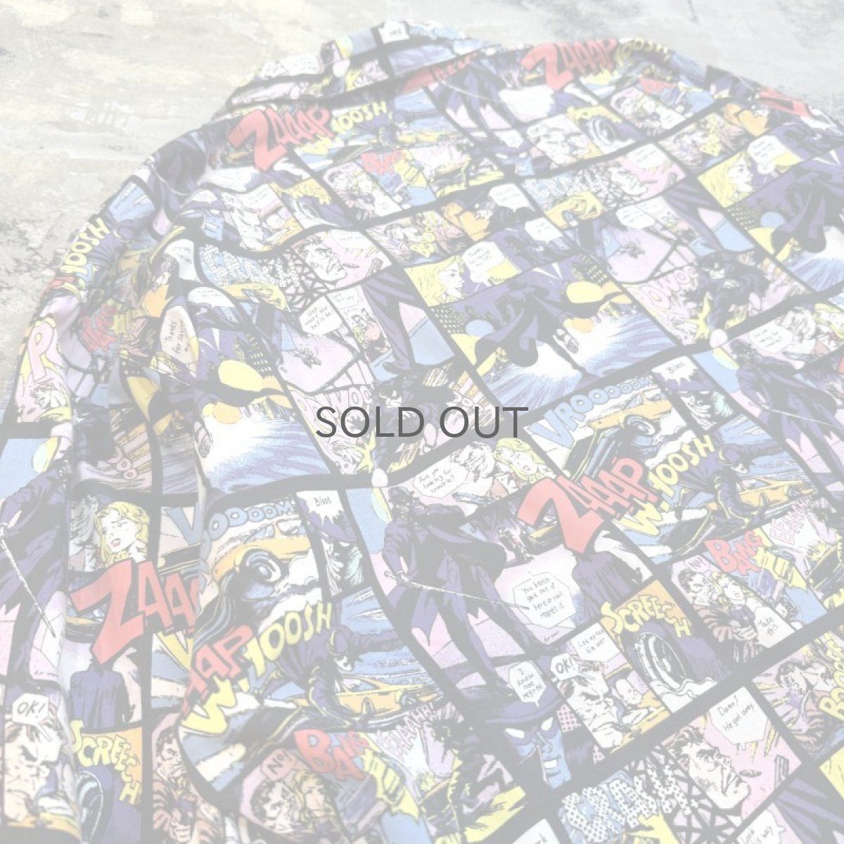 画像9: AMERICAN COMICS PATTERN L/S SHIRT / Mens L (9)