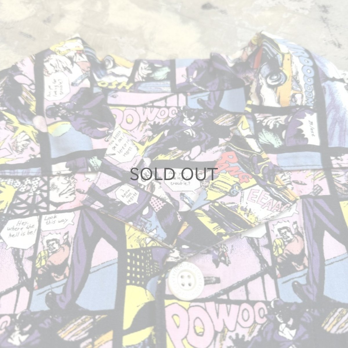 画像10: AMERICAN COMICS PATTERN L/S SHIRT / Mens L (10)