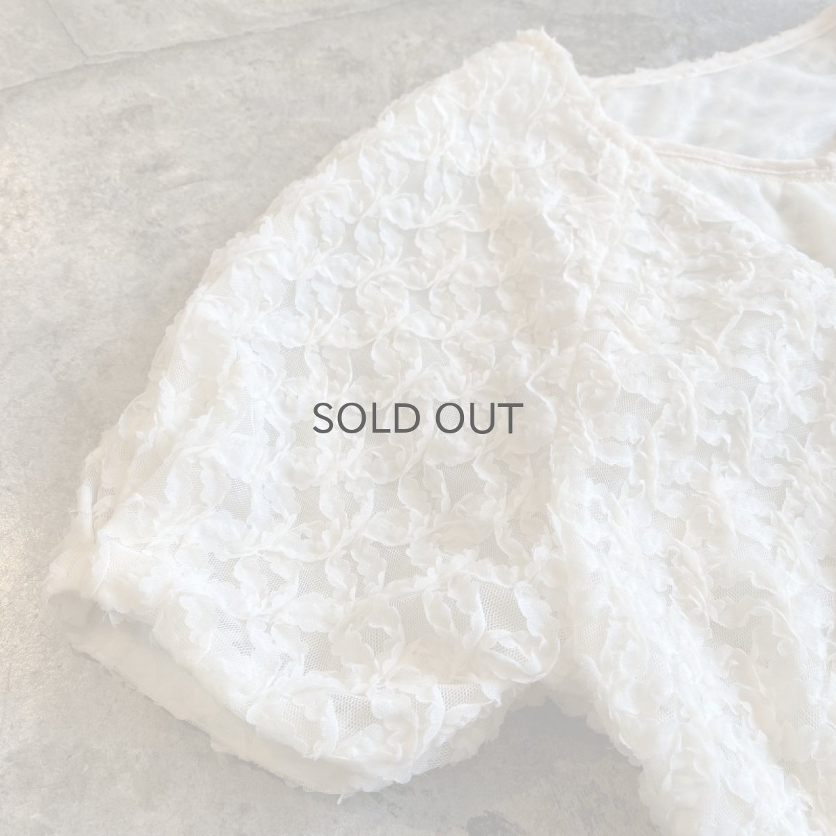 画像6: TULLE SHEER DESIGN FRILL S/S BOLERO / Ladies M (6)