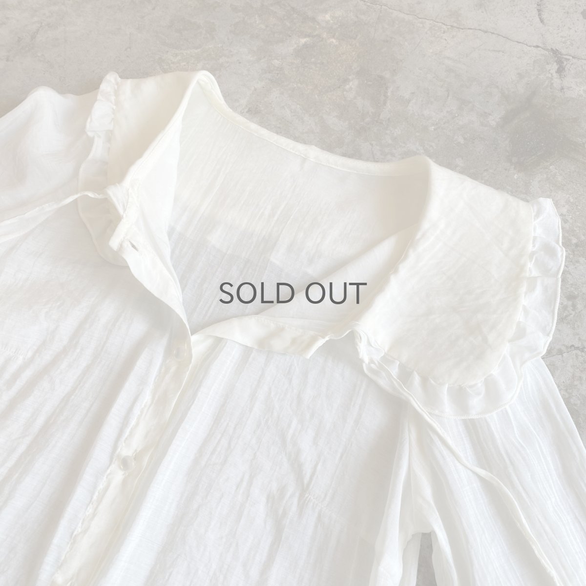 画像7: DESIGN COLLAR SHEER L/S BLOUSE / Ladies M (7)