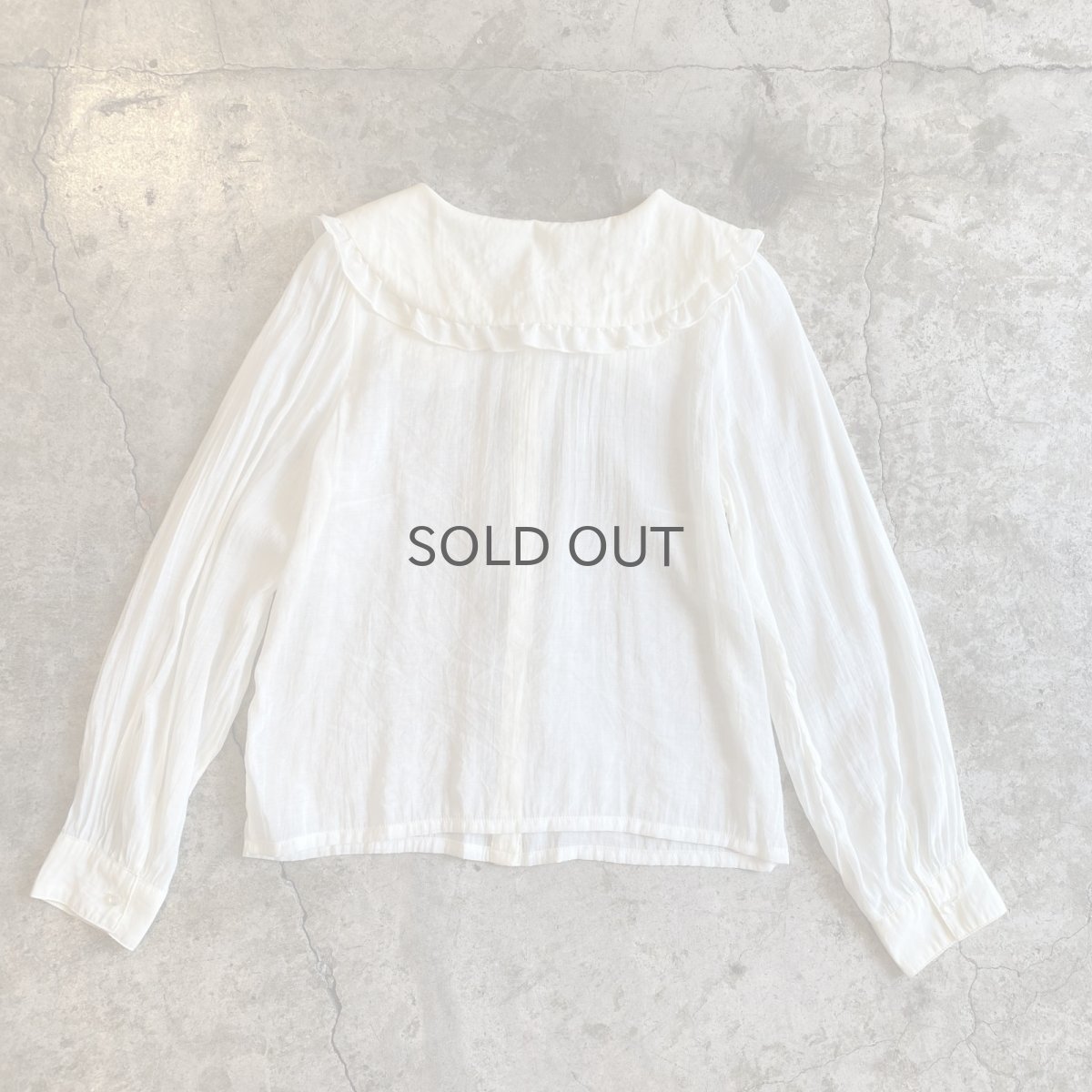 画像2: DESIGN COLLAR SHEER L/S BLOUSE / Ladies M (2)