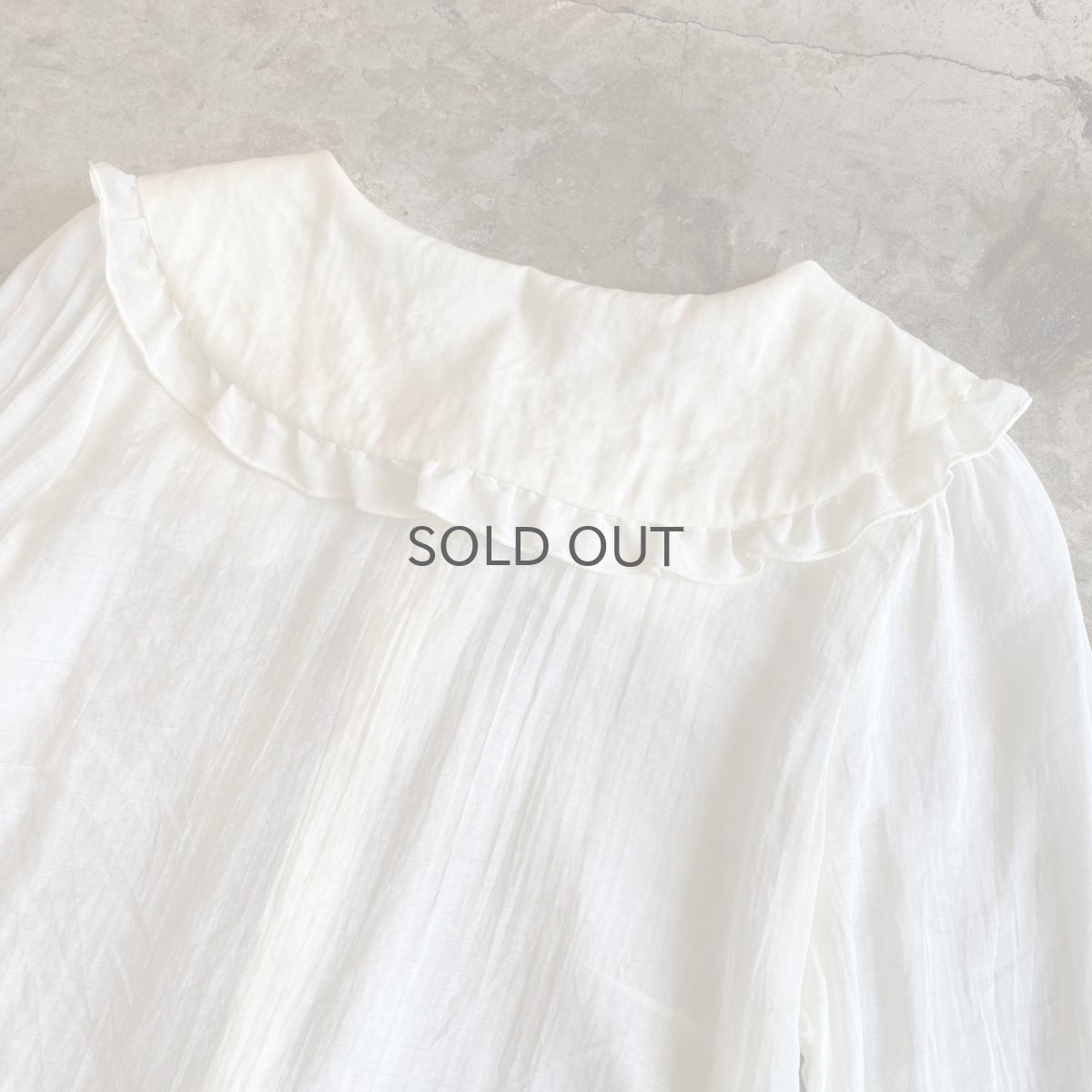 画像9: DESIGN COLLAR SHEER L/S BLOUSE / Ladies M (9)