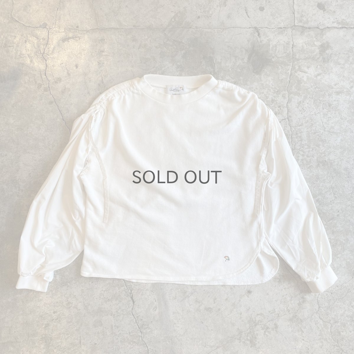画像1: 【ARNOLD PALMER】WHITE COLOR SLEEVE DESIGN SWEAT / Ladies M  (1)