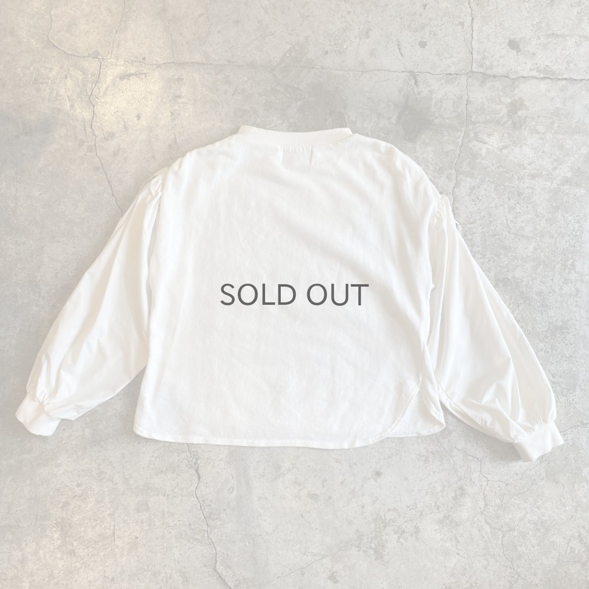 画像2: 【ARNOLD PALMER】WHITE COLOR SLEEVE DESIGN SWEAT / Ladies M  (2)