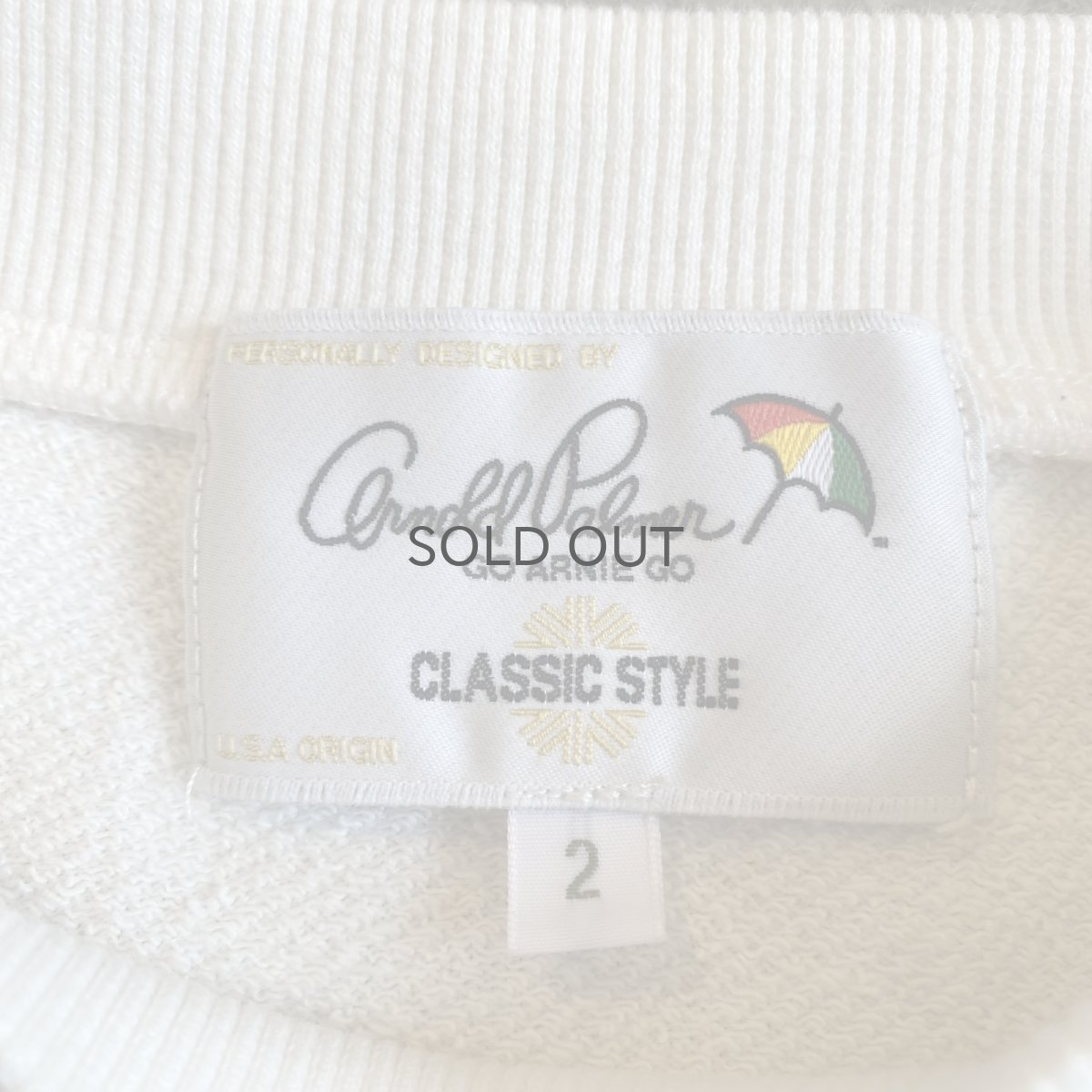 画像11: 【ARNOLD PALMER】WHITE COLOR SLEEVE DESIGN SWEAT / Ladies M  (11)
