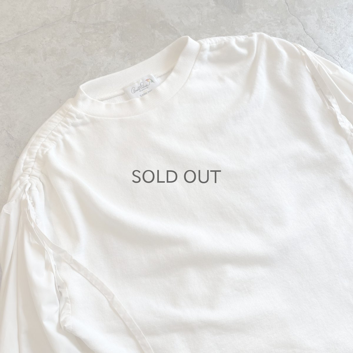 画像3: 【ARNOLD PALMER】WHITE COLOR SLEEVE DESIGN SWEAT / Ladies M  (3)