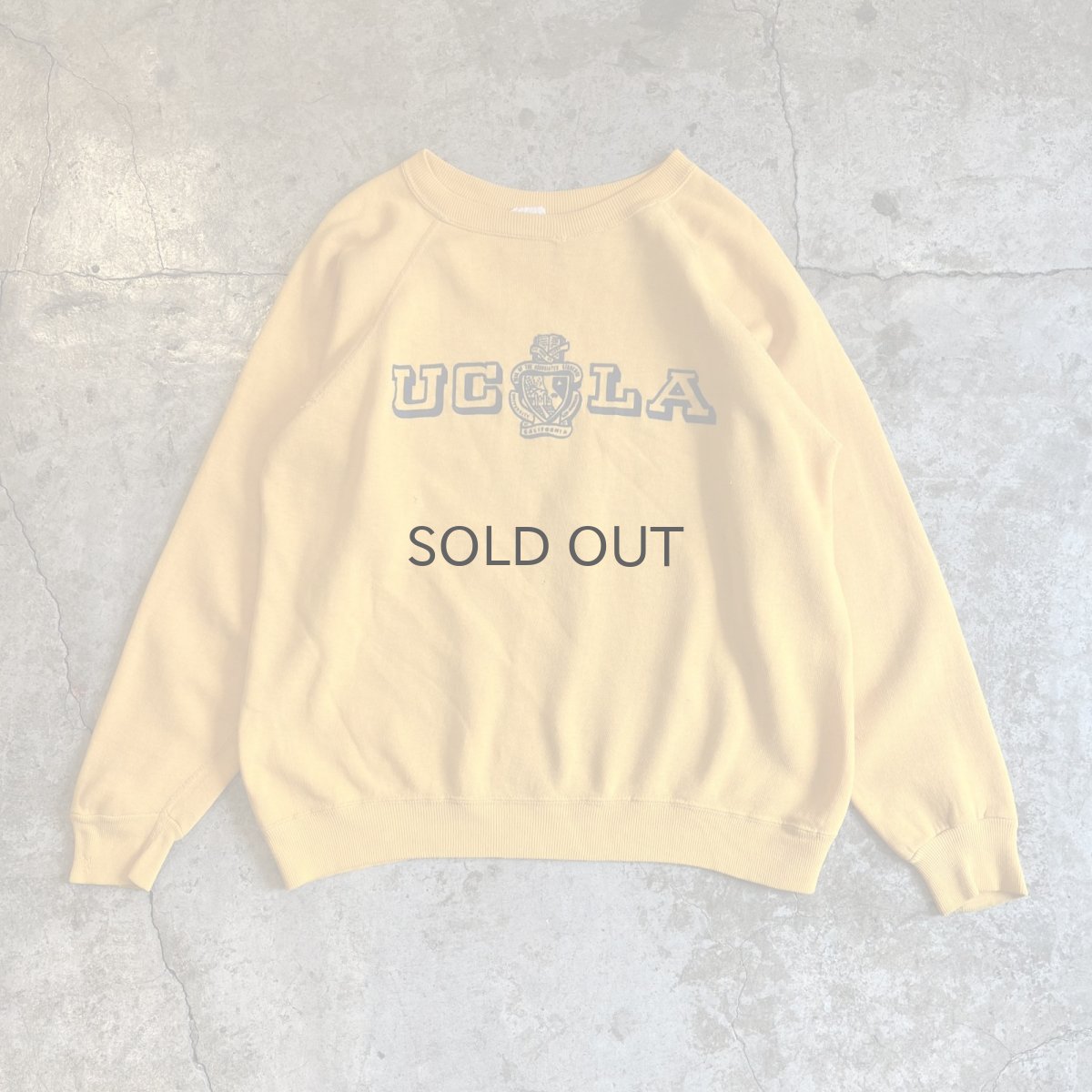 画像1: OLD FRONT LOGO PRINTED DESIGN COLOR L/S SWEAT / Ladies M / MADE IN USA (1)