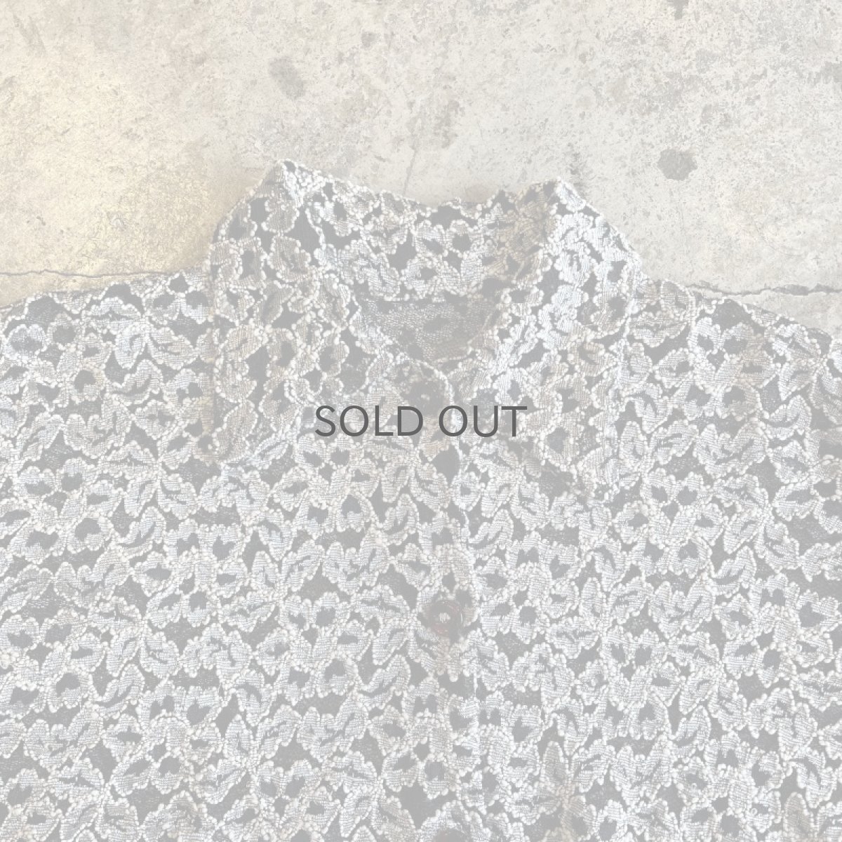 画像8: ALL OVER FLOWER EMBROIDERY DESIGN TULLE L/S SHIRT / Ladies M (8)