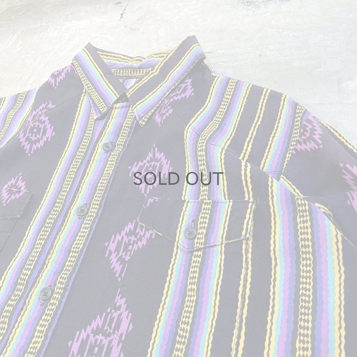 画像4: "WRANGLER" MULTI STRIPE PATTERN WESTERN L/S SHIRT / Mens L (4)