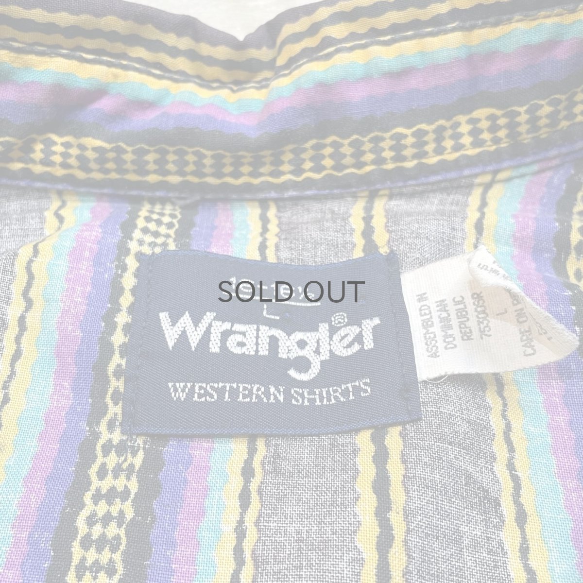 画像11: "WRANGLER" MULTI STRIPE PATTERN WESTERN L/S SHIRT / Mens L (11)