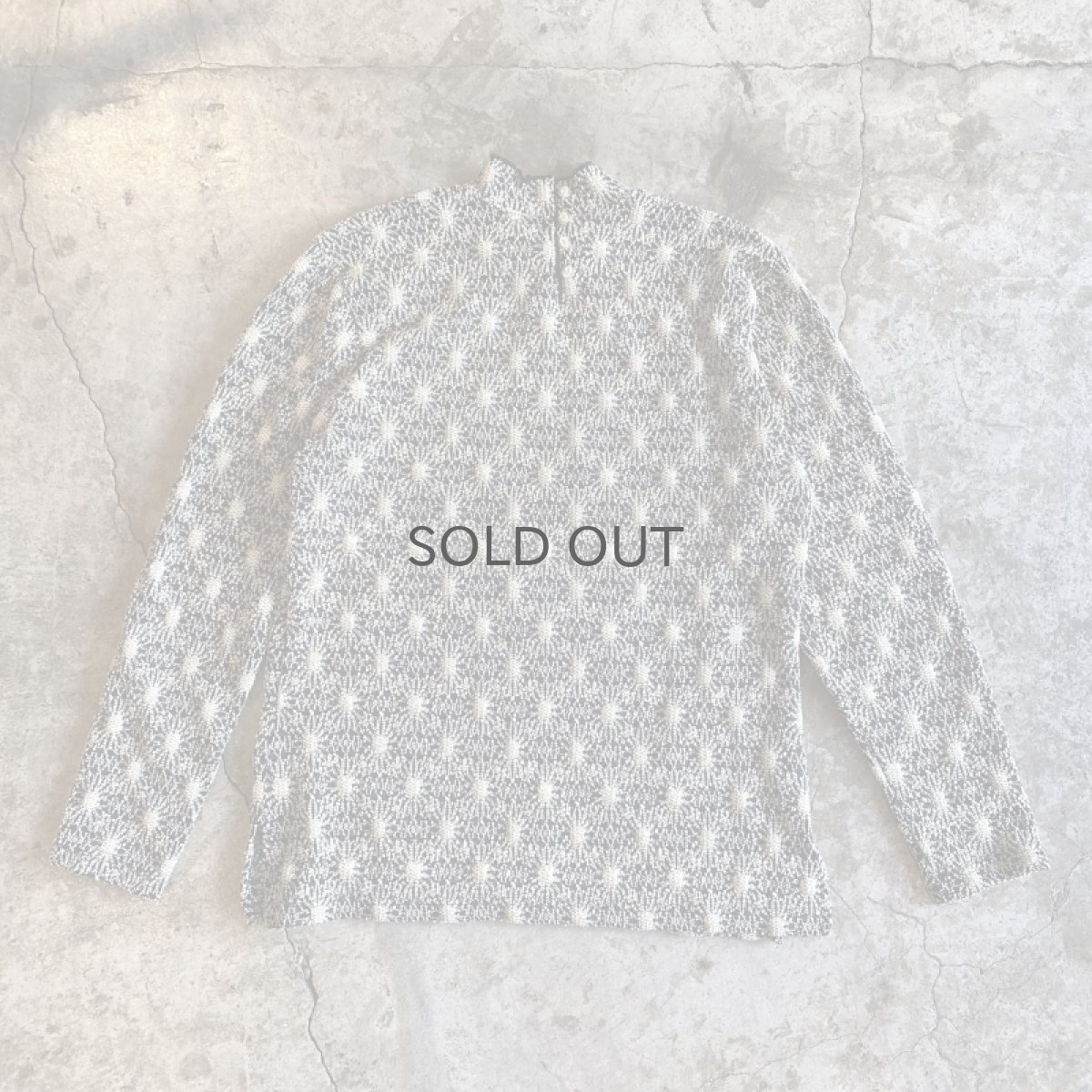 画像2: LACE DESIGN FLORAL PATTERN L/S TOPS / Ladies M (2)