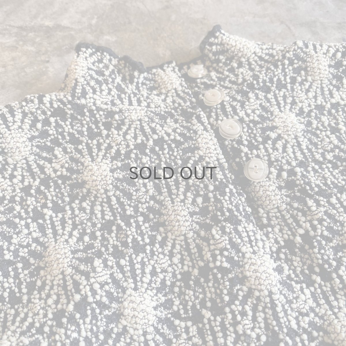 画像10: LACE DESIGN FLORAL PATTERN L/S TOPS / Ladies M (10)