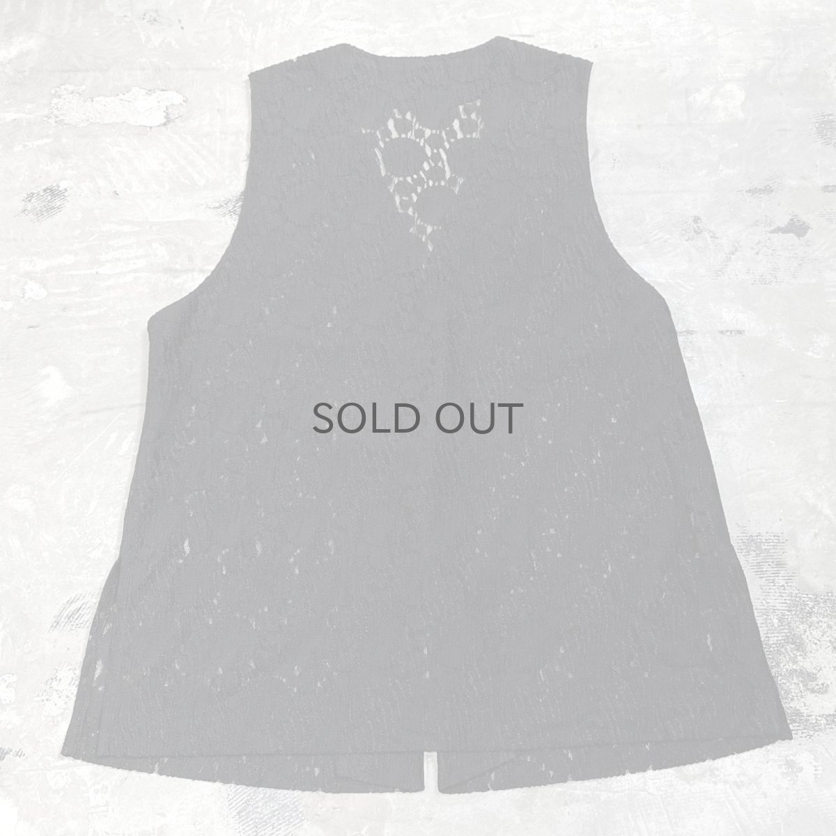 画像2: ALL OVER ART PATTERN LACE UP VEST / Mens L (2)
