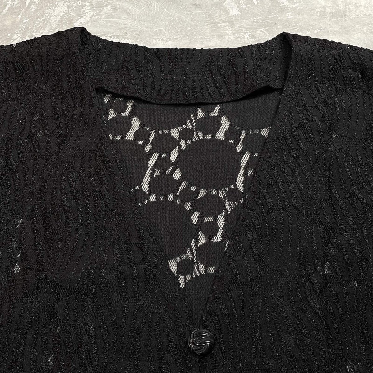 画像10: ALL OVER ART PATTERN LACE UP VEST / Mens L (10)