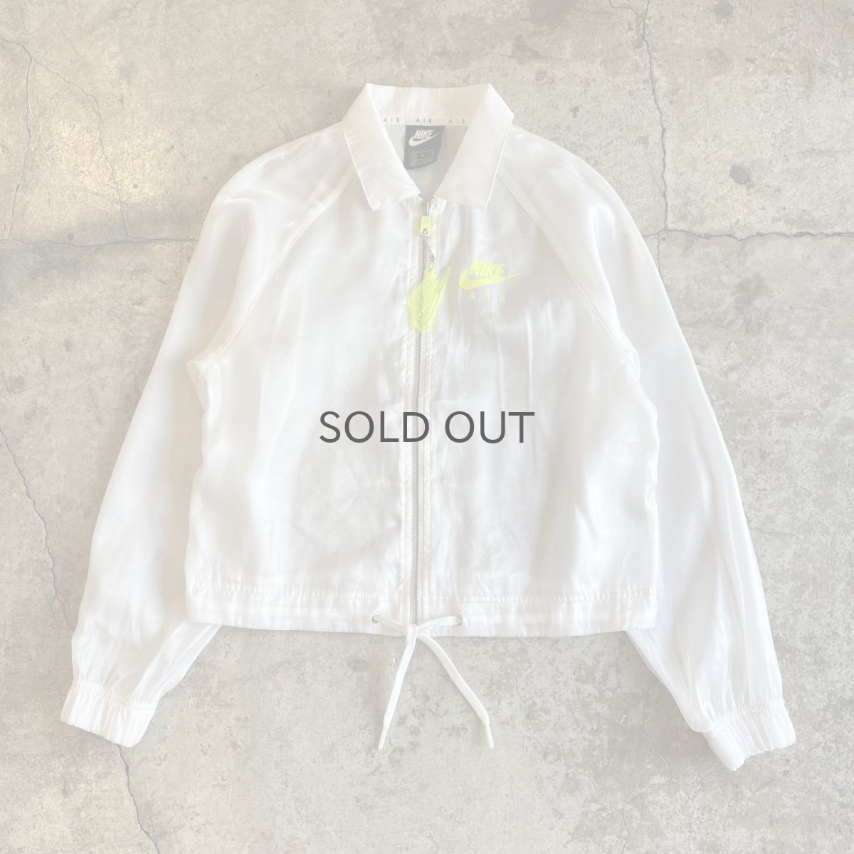 画像1: 【NIKE】WHITE LUSTER COLOR SHEER DESIGN ZIP UP JACKET / Ladies M (1)