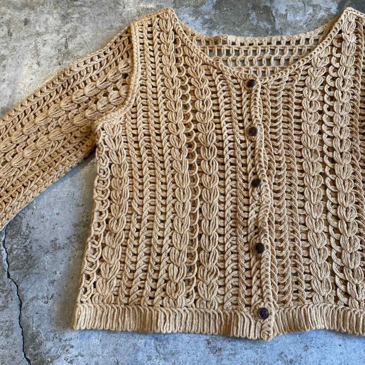 画像7: COLOR DESIGN CROCHET SHORT CARDIGAN / Ladies M (7)