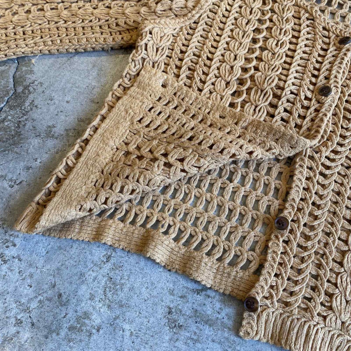 画像8: COLOR DESIGN CROCHET SHORT CARDIGAN / Ladies M (8)