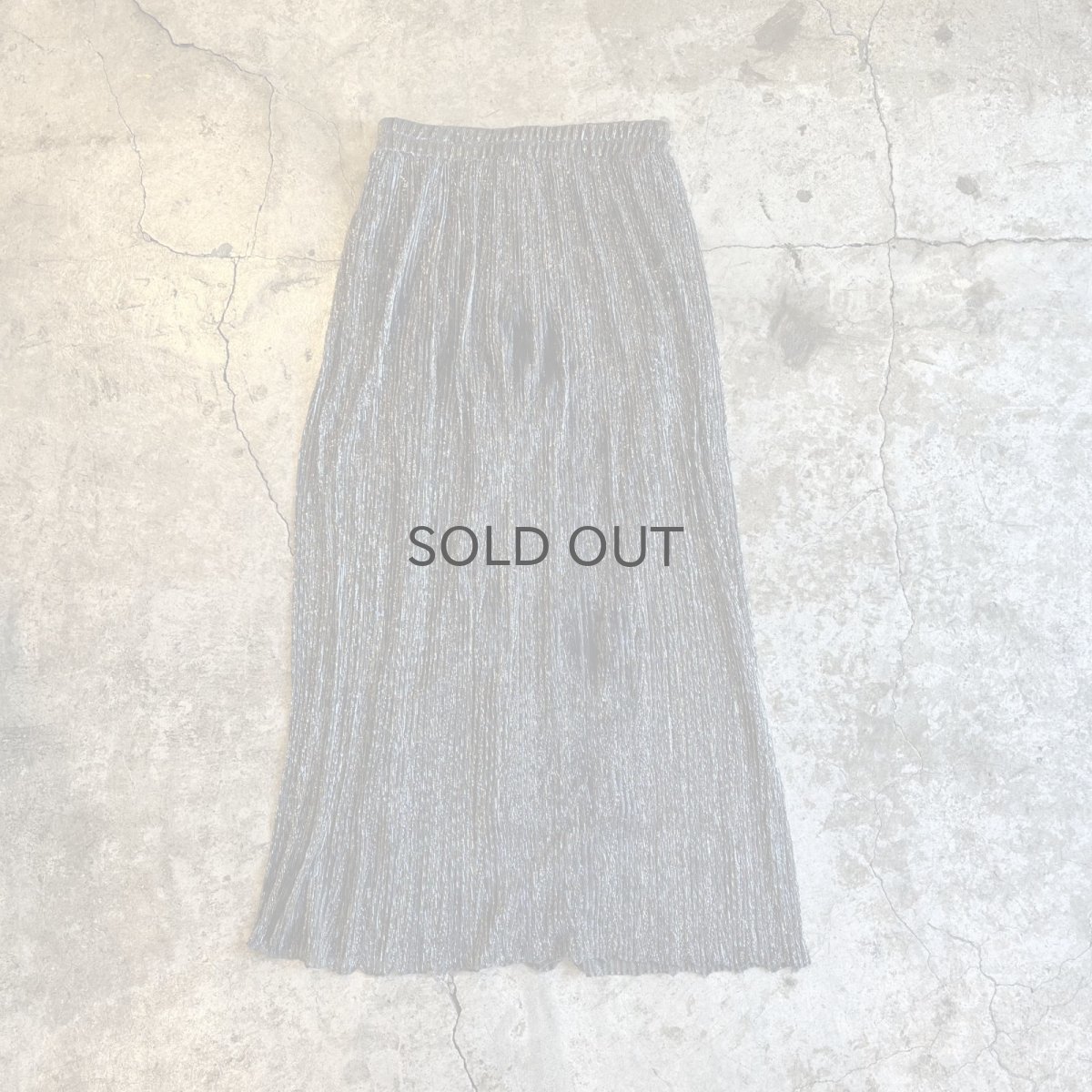 画像2: BLACK COLOR SILVER GLITTER PLEATS DESIGN SHEER SKIRT / W26~W32 (2)