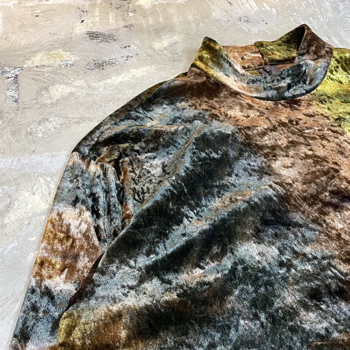 画像3: GRADATION COLOR HI NECK VELOUR L/S TOPS / Mens L (3)