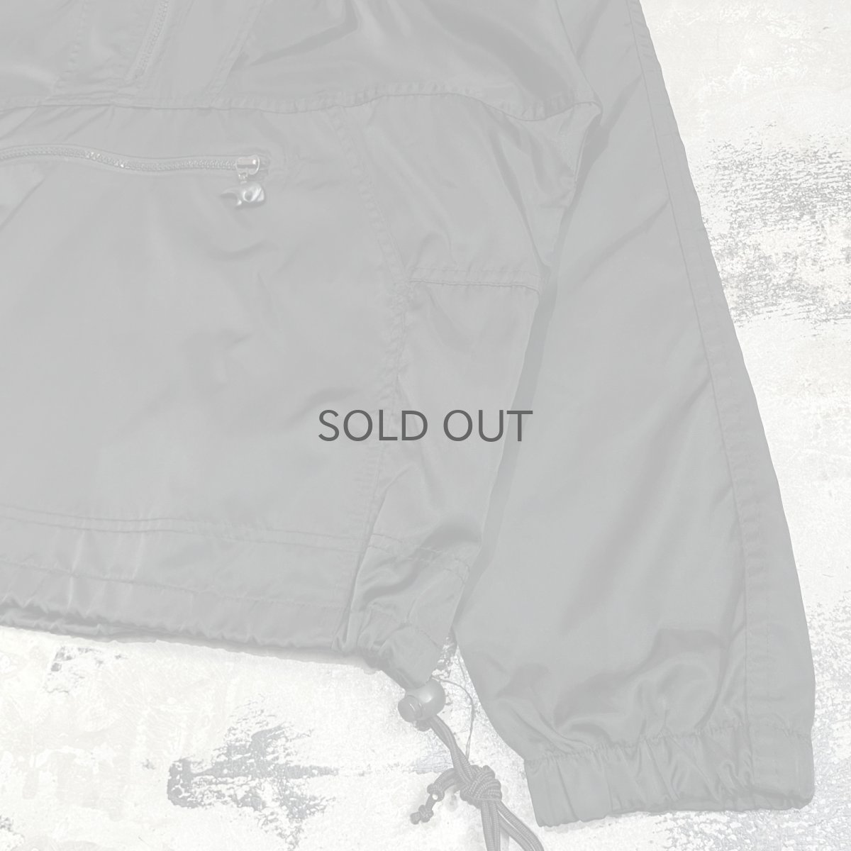 画像6: "BEAR ATHLETIC" EMBROIDERY BLACK ANORAK PARKA / Mens S (6)