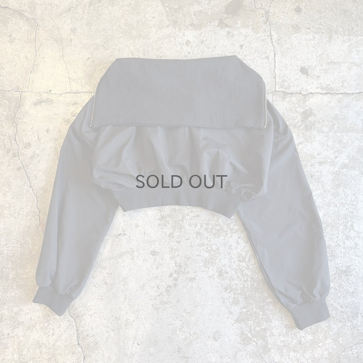 画像2: FRONT ZIP RIB SAILOR DESIGN SHORT L/S TOPS / Ladies M (2)