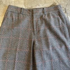 画像5: GLEN CHECK PATTERN STRAIGHT WOOL PANTS / W31 (5)