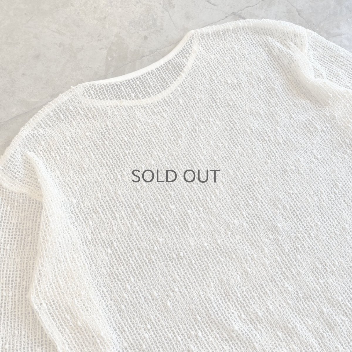 画像9: WHITE COLOR MESH DESIGN L/S TOPS / Ladies L (9)