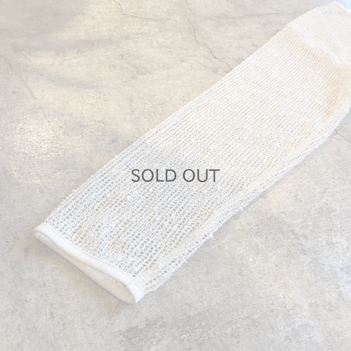 画像5: WHITE COLOR MESH DESIGN L/S TOPS / Ladies L (5)