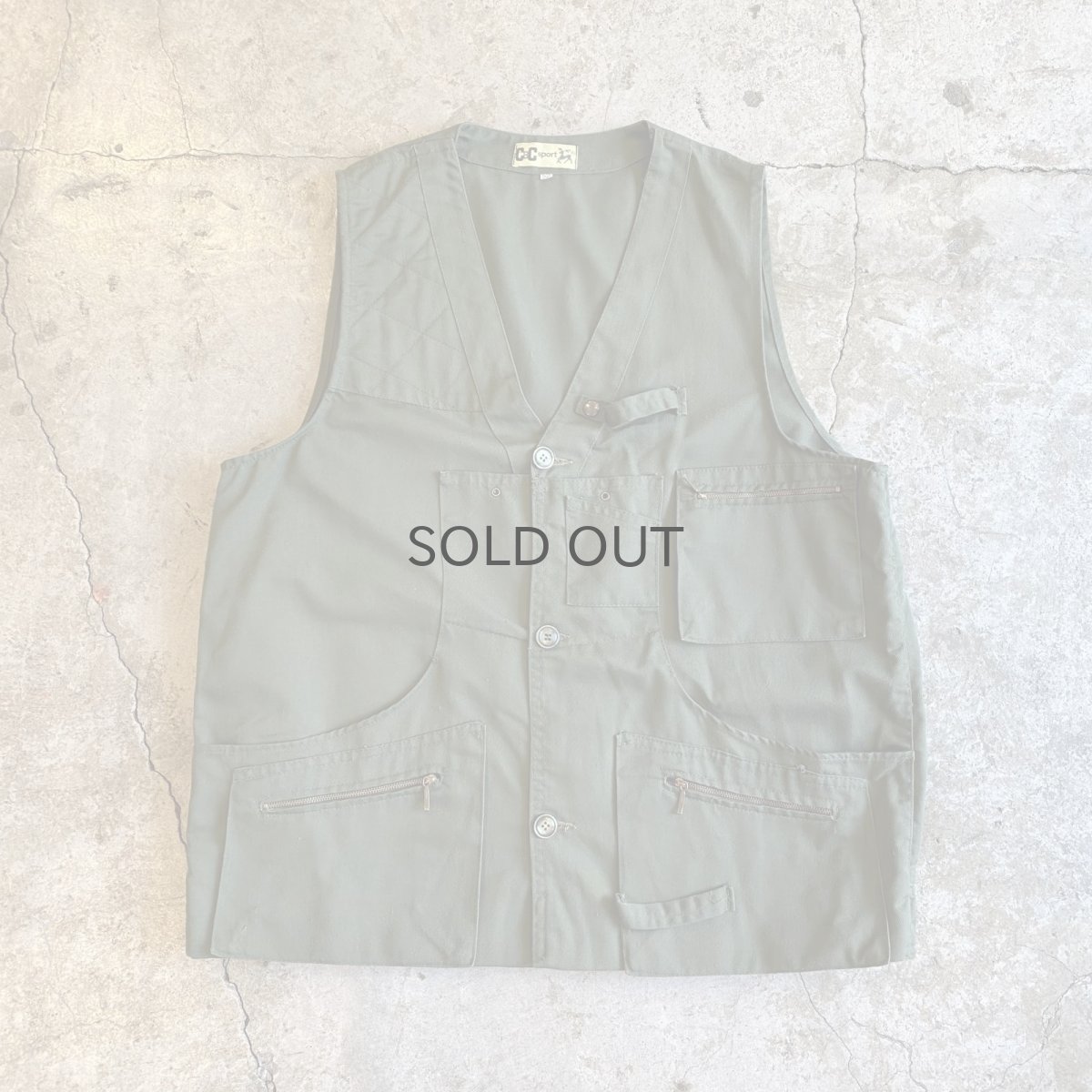 画像1: OLD DESIGN KHAKI COLOR HUNTING VEST / Ladies L (1)