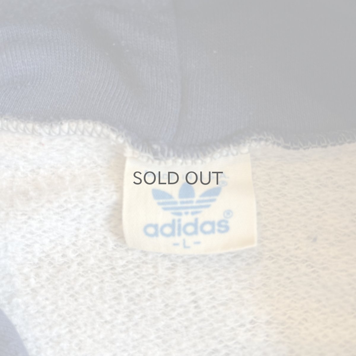 画像10: 80's【adidas】TWO COLOR FRONT PRINTED DESIGN L/S SWEAT HOODIE / Ladies L / MADE IN USA (10)