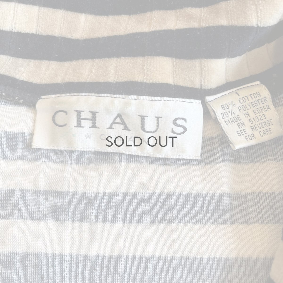 画像12: ALL OVER BORDER PATTERN HALF ZIP DESIGN VELVET L/S TOPS /  Ladies XL(1) (12)