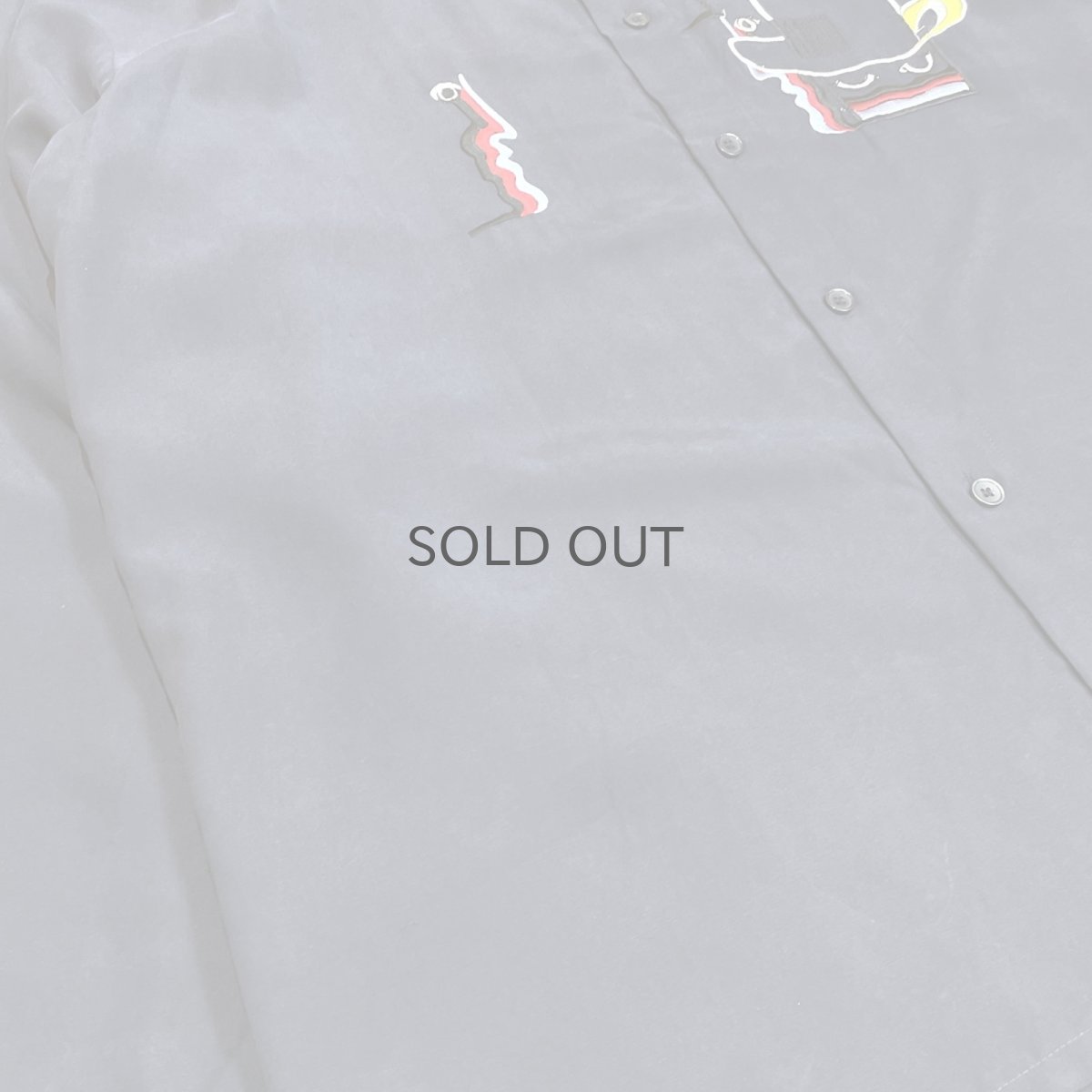 画像5: 90's【GOOUCH】EMBROIDERY L/S SILK SHIRT / Mens S(L) (5)