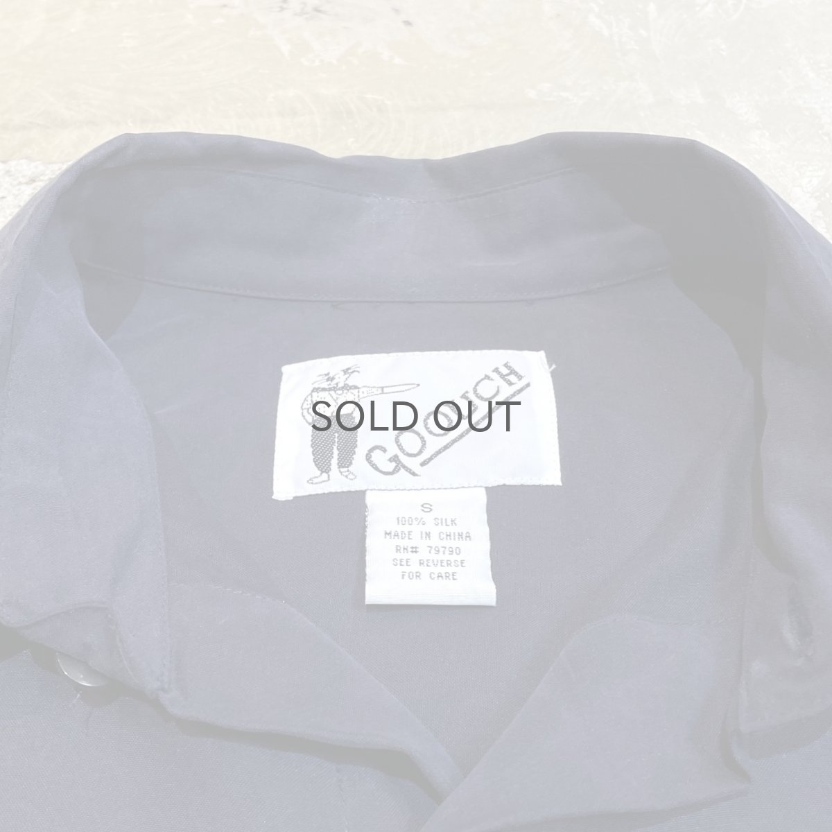 画像11: 90's【GOOUCH】EMBROIDERY L/S SILK SHIRT / Mens S(L) (11)