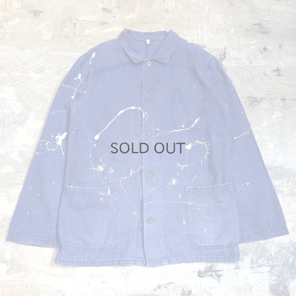 画像1: EURO SPLASH PATTERN MILITARY MULTI POCKET JACKET / Mens L (1)