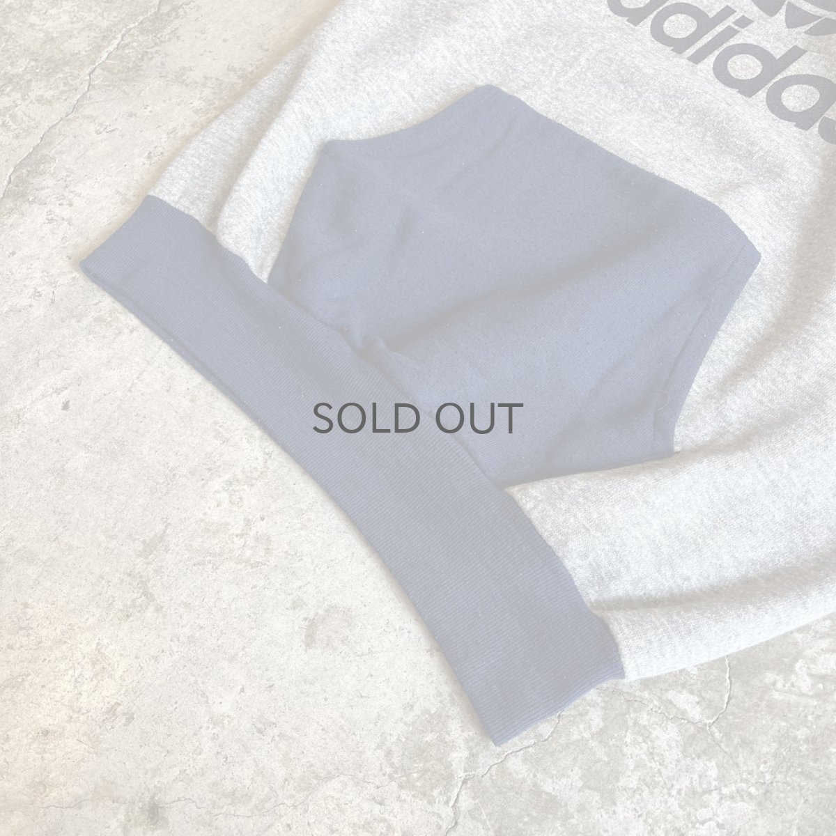 画像4: 80's【adidas】TWO COLOR FRONT PRINTED DESIGN L/S SWEAT HOODIE / Ladies L / MADE IN USA (4)