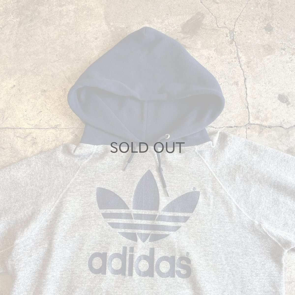 画像8: 80's【adidas】TWO COLOR FRONT PRINTED DESIGN L/S SWEAT HOODIE / Ladies L / MADE IN USA (8)